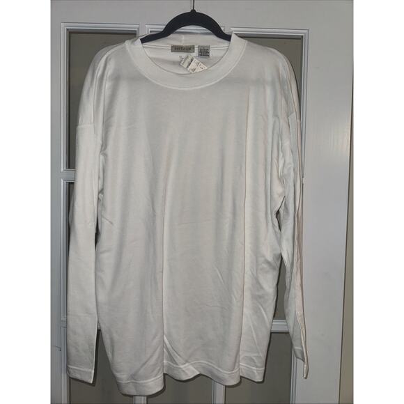 Vintage 90's Ann Taylor White Long Sleeve Top Size Large NWT - Picture 1 of 3
